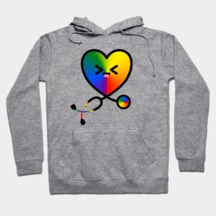 Stethoscope Emoji Heart Rainbow 2 Hoodie